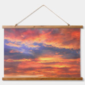 Tapisserie murale en bois couché au coucher du sol (Recto)