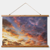 Tapisserie murale en bois couché au coucher du sol (Recto 2)