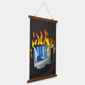 Tapisserie murale en bois de feu d'ordinateur (Angulaire)