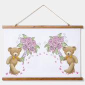 Tapisserie murale en bois Fleurs d'ours florales (Devant)