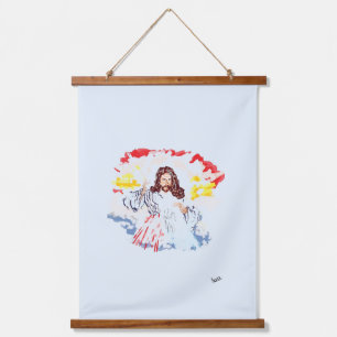Tapisserie murale en bois : Jésus Christ
