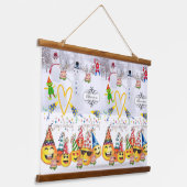 Tapisserie murale en bois Joyeux Noël Anniversaire (Angulaire)