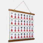 Tapisserie murale en bois Mahjong (Angulaire)