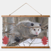 Tapisserie murale en bois Opossum Nature (Devant)