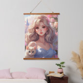 Tapisserie murale en bois princesse (Chambre à coucher)