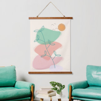 Tapisserie murale en bois sous la brise printanièr
