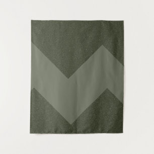 Tapisserie murale géométrique vert mousse