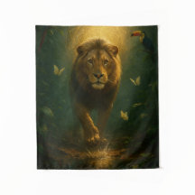 Tapisserie murale Lion – Énergie Spirituelle et Fo