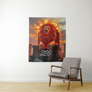 Tapisserie murale Lion Trône Solaire