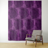 Tapisserie murale mandala violet et noire (En situation)