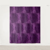 Tapisserie murale mandala violet et noire (Devant)