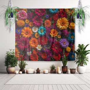 Tapisserie Murale Moderne de Fleurs Fond
