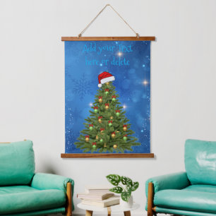 Tapisserie murale personnalisée d'arbre de Noël en