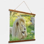 Tapisserie murale recouverte de bois Lion blanc &  (Angulaire)