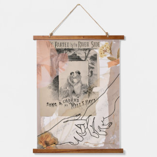 Tapisserie murale romantique vintage collage antiq