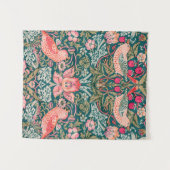 Tapisserie murale rose W. Morris Strawberry Thief (Devant (Horizontal))