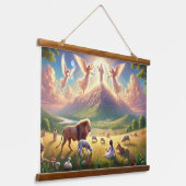 Tapisserie murale rustique en bois de Sion (Angulaire)