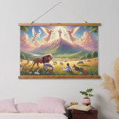 Tapisserie murale rustique en bois de Sion (Chambre à coucher)