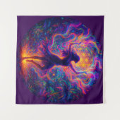 Tapisserie murale Spirituelle – Danse d'Énergie et (Devant (Horizontal))