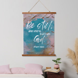 Tapisserie murale suspendue avec verset biblique
