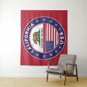 Tapisserie murale (version rouge) (En situation)