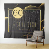 Tapisserie noire cool pour 60e anniversaire fabule (En situation (horizontale))