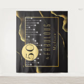 Tapisserie noire encre cool 50e anniversaire fabul (Devant)