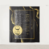 Tapisserie noire fabuleuse et cool pour 60e annive (Devant)