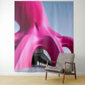 Tapisserie octo-architecture rose (En situation)