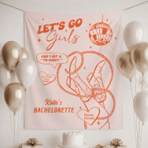 Tapisserie Orange Rodeo Bachelorette Party Nash Ba