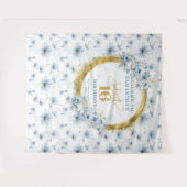 Tapisserie Pailletée Or Moderne Dusty Blue pour Sw (Devant (Horizontal))