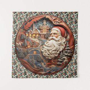 Tapisserie père Noël 3D