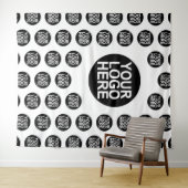 Tapisserie personnalisée du logo de l'entreprise c (En situation (horizontale))