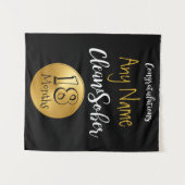 Tapisserie personnalisée pour anniversaire de sobr (Devant (Horizontal))