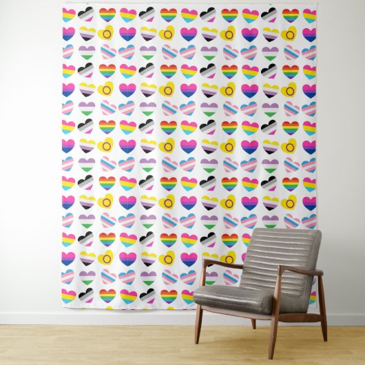Tapisserie Pride Hearts (En situation)