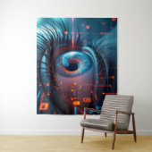 tapisserie Quantum Eye (En situation)