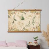 Tapisserie recouverte de bois ancien et de fleurs (Chambre à coucher)