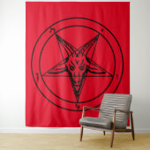 Tapisserie Red Baphomet (En situation)