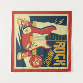 Tapisserie Retro Rock Music (Devant (Horizontal))