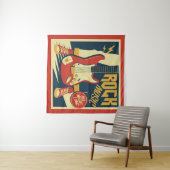 Tapisserie Retro Rock Music (En situation (horizontale))