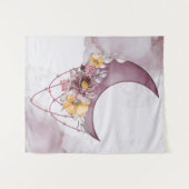 Tapisserie Rêveuse Lune Aquarelle Boho (Devant (Horizontal))