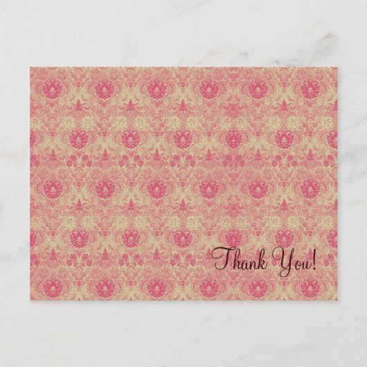 Tapisserie rose ~ Carte postale (Devant)