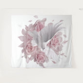 Tapisserie Roses Roses + Colombe (Devant (Horizontal))