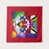 Tapisserie rouge Alexander's Cat (Devant (Horizontal))