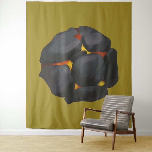 Tapisserie Rouge Chaud (En situation)