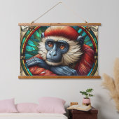 TAPISSERIE ROUGE MONKEY WALL (Chambre à coucher)