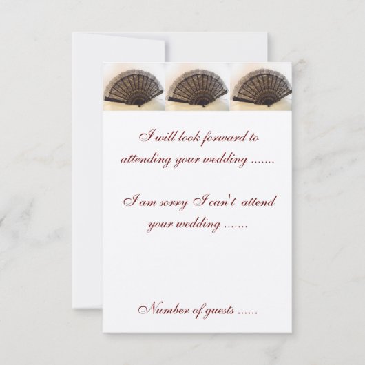 Tapisserie RSVP et Faire-part de mariage espagnol (Devant)