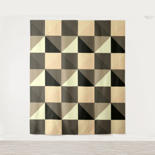 Tapisserie Sepia Quadrangles