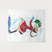 Tapisserie Snowman and Girl Dancers (Devant (Horizontal))