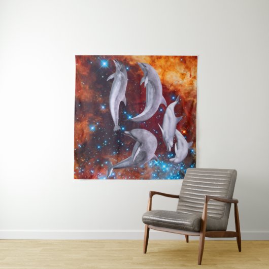 Tapisserie Star Dolphins (En situation (horizontale))